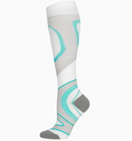 Chaussettes de compression sportives respirantes pour hommes et femmes, hauteur genou, 20-30 mmHg, avec logo personnalisé, pour la course et le fitness, vente en gros