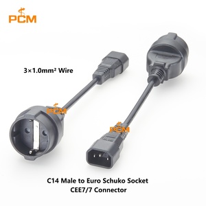 Cable de Extensión de Alimentación IEC320 C14 Macho a Enchufe Europeo Schuko CEE7/7 para PDU, PSU, UPS, Rack de Servidores, Gabinete, Centro de Datos, Red - Product Image 2