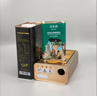 Nouvelle boîte à huile carrée en fer blanc sérigraphiée sur mesure, capacité 500 ml/1 L, recyclable, certifiée ISO9001, épaisseur 0,21-0,35 mm
