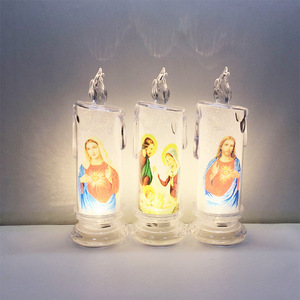Bougies de souvenir religieuses lumineuses transparentes <span class=keywords><strong>à</strong></span> piles BESTSUN en gros, bougies commémoratives Led - Product Image 4