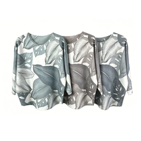 Pulls en tricot personnalisables pour femmes, col rond, manches chauve-souris trois quarts, imprimé floral, qualité supérieure, sur mesure OEM
