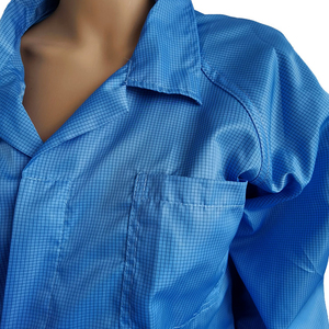 เสื้อคลุมป้องกันไฟฟ้าสถิตย์ ALLESD Dust Free 2.5 มม. ผ้ากรองฝุ่น 96% โพลีเอสเตอร์+4% คาร์บอนไฟเบอร์ สำหรับห้องคลีนรูม ป้องกันไฟฟ้าสถิตย์ - Product Image 2