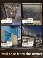 Panneaux acoustiques translucides en mousse d'aluminium à motif ciel étoilé pour plafond, mur extérieur et mur de fond