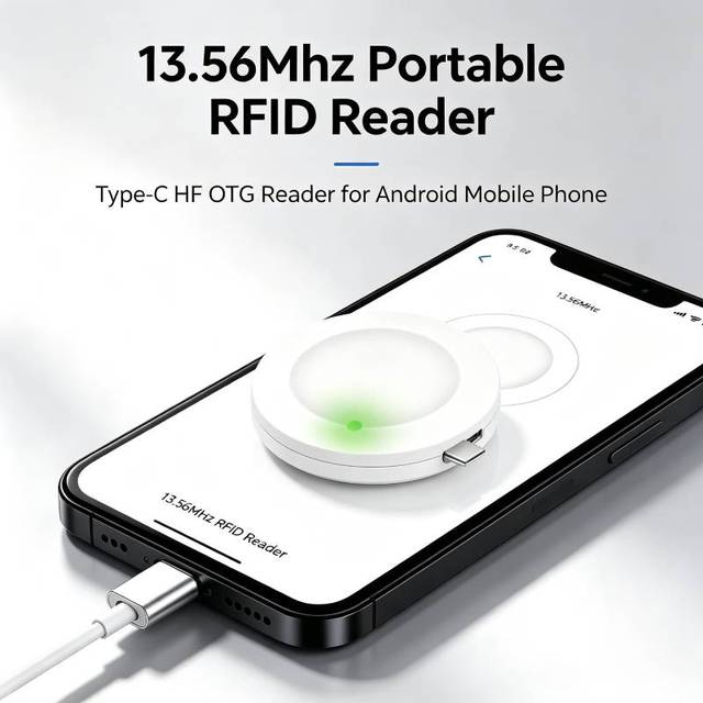 Mini Portable Type-C RFID Card Reader Access Control System 13.56MHz Mobile Phone OTG IC NFC Card Reader