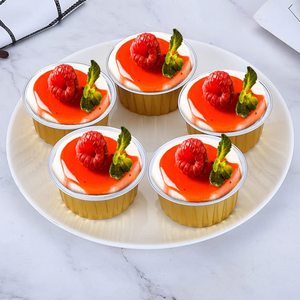 Vente en gros de mini-bols ronds pour crème glacée recyclables de 50 ml à 125 ml, gobelets en aluminium colorés jetables pour cupcakes avec couvercle - Product Image 5