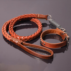 Medium And <b>Large</b> <b>Dog</b> Leashes Leather Chains Golden Retrievers German Shepherds Explosion-Proof <b>Dog</b> Walking Leashes <b>Collars</b> - Product Image 6