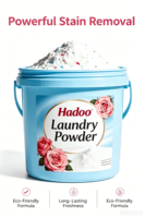 Lessive en poudre OEM écologique jetable à haute mousse avec parfums floraux Jasmin et Lavande pour vêtements