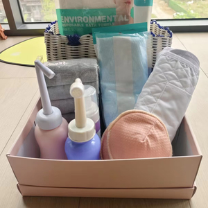 Panier de soins post-partum pour nouvelles mamans, échantillon <span class=keywords><strong>gratuit</strong></span>, kit de soins personnels en coton pour les futures mamans - Product Image 1