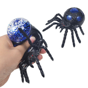 Nuevo Juguete Antiestrés de Goma para Halloween, Araña Dorada y Negra Brillante, Juguete Blandito de Simulación Estilo Broma - Product Image 4