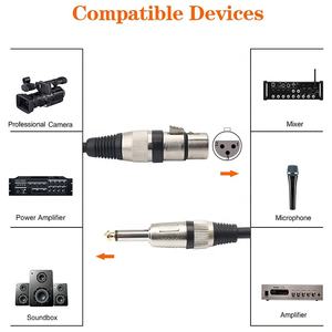 Adaptador <span class=keywords><strong>Convertidor</strong></span> <span class=keywords><strong>de</strong></span> Cable <span class=keywords><strong>de</strong></span> Micrófono <span class=keywords><strong>Mono</strong></span> TS Macho <span class=keywords><strong>de</strong></span> 1/4\" (6.35 mm) <span class=keywords><strong>a</strong></span> XLR Hembra - Product Image 6