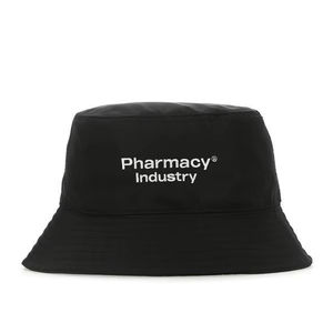 Chapeau seau de haute qualité en coton et polyester avec doublure en pharmacie à l'intérieur du logo noir - Product Image 1