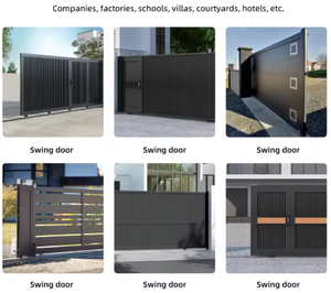 <span class=keywords><strong>Porte</strong></span> extérieure Villas Portails en fer Clôture en aluminium <span class=keywords><strong>Portail</strong></span> rétractable pour la confidentialité Entrée <span class=keywords><strong>de</strong></span> maison Jardin Hôtel Moderne - Product Image 5