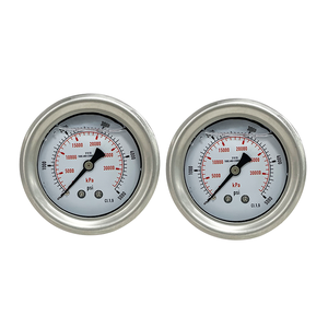 물용 바닥 마운트 압력계가 있는 AKS 스테인레스 스틸 오일 충전 압력 게이지, 가스 측정 - Product Image 1