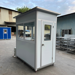 Cabine <span class=keywords><strong>de</strong></span> sécurité miniature portable en acier gris clair personnalisée 1,2*2m, panneau sandwich imperméable, <span class=keywords><strong>chantier</strong></span> <span class=keywords><strong>de</strong></span> construction - Product Image 1