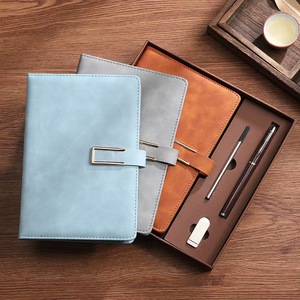 Cuaderno A5 personalizado de alta calidad con bolígrafo, diario promocional, cuaderno de ejercicio, Funda de cuero con costura de sillín - Product Image 5