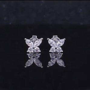 Indian Manufactured Moissanite Engagement Earrings Suitable For Engagement Parties And Family Events Available At Best Price - Product Image 3