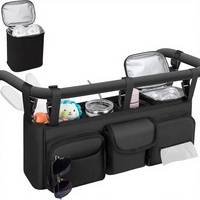 Sac isotherme pour poussette double, accessoires compatibles Bob Duallie Baby Jogger City Mini GT2 - Matériel nylon noir