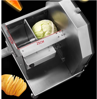 Elektrische automatische motor aangedreven fruit- en groentesnijder/snijmachine met 304 roestvrijstalen messen, capaciteit 150 kg/uur, 110V/220V