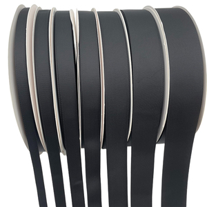 Chất Lượng Cao 1 Inch 25Mm Đen Grosgrain Ribbon Cuộn 100 Yards Mỗi Cuộn Cao Cấp Vải Ribbon Chất Liệu - Product Image 3