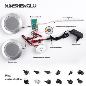 Panel Táctil Inteligente Integrado OEM ODM con Cargador Inalámbrico de 15W, Bluetooth 5.0, Puertos USB-C/A y Atenuación <span class=keywords><strong>CCT</strong></span> para Mesita de Noche o Mesa de Centro - Product Image 2