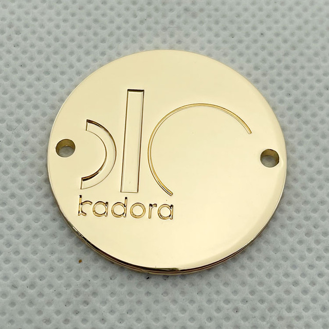 Neostar Fashion Engraved Brand Name Custom logo Clothing Metal Tag Labels for Swimwear / Bags