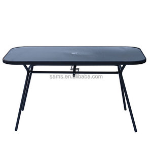 Venta al por mayor al aire libre ocio <span class=keywords><strong>mesa</strong></span> de comedor conjunto de 6 plazas 8 piezas mesas y sillas de cafetería con sombrilla con paraguas - Product Image 4