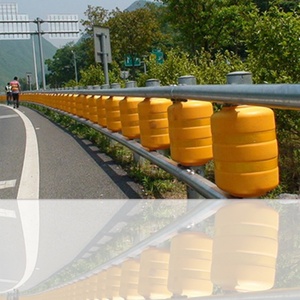 Barrière de circulation à rouleaux de haute technologie, prix usine Qingdao, nouveau design, matériau EVA, forme cylindrique orange - Product Image 3