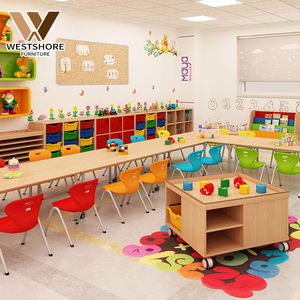 Muebles de Jardín de Infancia Montessori, Suministros para Guardería, Juego de Mesa y Sillas, Diseño de Aula de Guardería, Centro de Aprendizaje Temprano - Product Image 1
