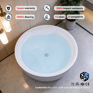 Bañera Ovalada Moderna Independiente para en Interiores Venta al por Mayor de Fábrica, para Baños Domésticos Hoteles de Villas - Product Image 1