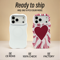 Funda magnética de TPU para PC con sublimación 3D, patrones de lunares, rombos y corazones, venta al por mayor, funda de transferencia térmica para iPhone 17 Pro Max