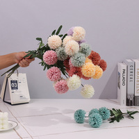 ZhiXia Dandelion buatan empat kepala bola kecil bahan bunga pernikahan buatan tangan tahan lama 3-5 tahun gaya Modern