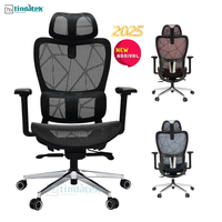 Chaise pivotante de bureau moderne Guangdong Foshan avec pieds croisés en maille ergonomique tissu pivotant haut dossier moyen directeur exécutif