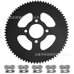 เฟืองโซ่ Zhen Nirui 72 ฟัน 35 พิทช์ เหล็กสีดำ ขนาดรู 30 มม. สำหรับเครื่องยนต์ Predator 79cc 212cc อะไหล่ซ่อม - Product Image 1