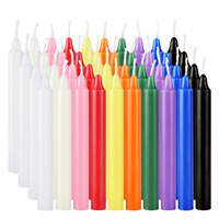 40pcs Bougies chandeliers non parfumées Hanukkah Party Decor Colorful Magic Decor Witchcrafts Paraffin Wax Stick Pillar Candles Set