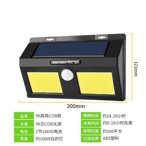 Solar Outdoor Wall Lamp <b>Led</b> 20 Degree Beam Angle With Human Body <b>Sensor</b> For Garden Courtyard - Product Image 2