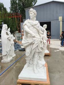 Statue de soldat romain grandeur nature en marbre et granit naturels, sculptée à la main, pour jardin et villa, installation facile - Product Image 2