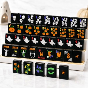 Juego de Fichas de Mahjong Acrílicas de Lujo con Diseño Personalizado 2026 para Acción de Gracias, Halloween y Navidad - Product Image 3