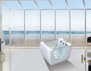 Vendite dirette della fabbrica della cina vasche da bagno per massaggi doccia autoportanti in acrilico vasche da bagno per bambini in vetro Spa di grandi dimensioni