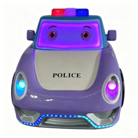 Manège pour enfants à monnayeur, machine d'arcade en fibre de verre en forme de voiture de dessin animé, équipement d'amusement pour enfants avec écran d'affichage