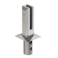 Fournisseur chinois Aleader : Spigots de fixation pour balustrades en verre de 12 mm, pour terrasses en béton et clôtures de piscine en verre sans cadre