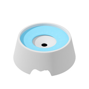 Tazón flotante para mascotas QW860, diseño redondeado con soporte para el cuello, para perros y gatos, operación manual, colores blanco, amarillo y rosa - Product Image 2