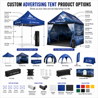 Stand d'exposition portable pliable 3x3M, imperméable, pour exposition en plein air, kiosque, tente