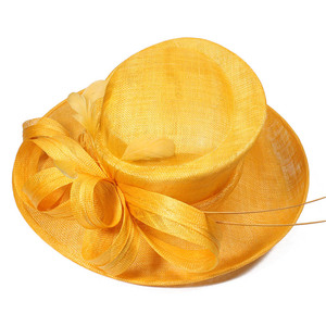 Haute qualité en gros personnalisé mode Sinamay femmes église chapeaux fête de mariage Deby chapeau pour dames femmes filles - Product Image 4