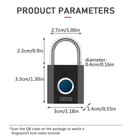 Serrure intelligente à empreintes digitales pour armoire, sac, tiroir, porte, cadenas, serrure à mot de passe, antivol, pour dortoir, maison, bureau