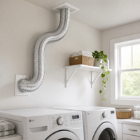 Tuyau flexible en aluminium ondulé pour conduit d'air, gaine de ventilation HVAC, évacuation de sèche-linge, usage hospitalier et scolaire, longueur 10m, léger, ignifuge
