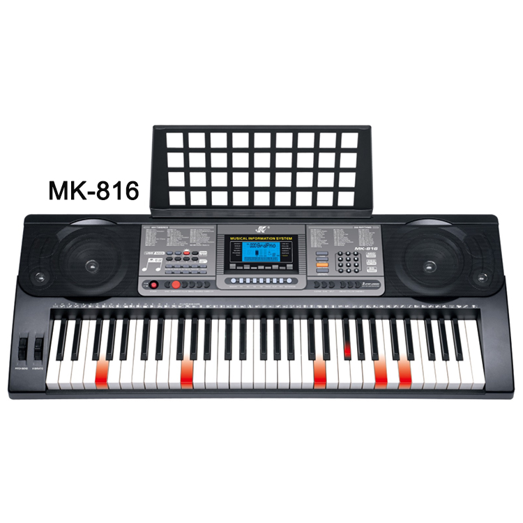 MK-816 Подсветка Клавиатуры 61 Ключи USB-MIDI электронного фортепиано с функцией сенсорного ЖК-дисплей клавиатура пианино