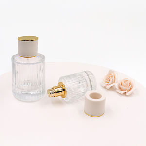 Flacon de parfum en verre cristal vide, rechargeable, de forme ronde, luxe, 30ml, 50ml, 100ml - Product Image 1