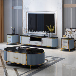 Ardoise italienne légère de luxe Meuble de rangement moderne pour le salon Meuble <span class=keywords><strong>TV</strong></span> en marbre - Product Image 3