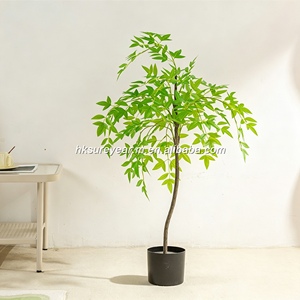 Árbol Artificial de Nandina Domestica, Maceta Grande, Bambú Sagrado Nórdico, Follaje Artificial para Decoración de Interiores, Hogar, Oficina, Jardín, 210 cm - Product Image 5