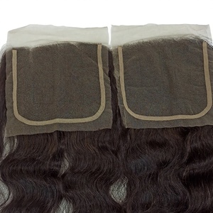 ผมแท้แบบ U-Part Lace Closure  ลอนคลายสีดำ  ไม่ต้องใช้กาว  ความหนาแน่น 180%  ปมใส  ขนาด 7x7 - Product Image 1